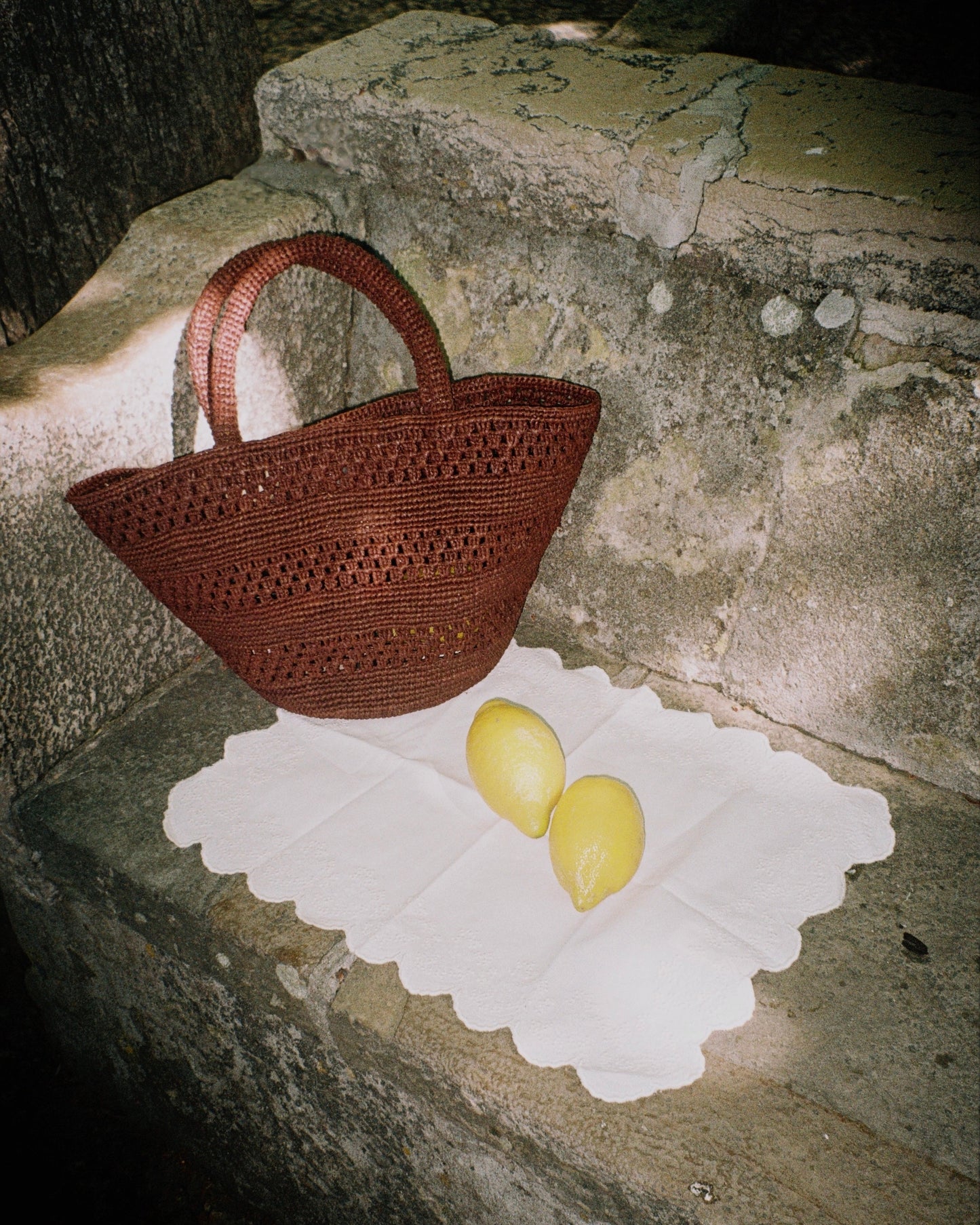 Penne Raffia Bag - Cioccolato