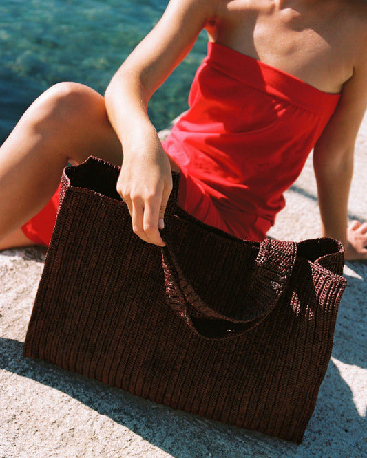 Zitti Raffia Bag - Cioccolato