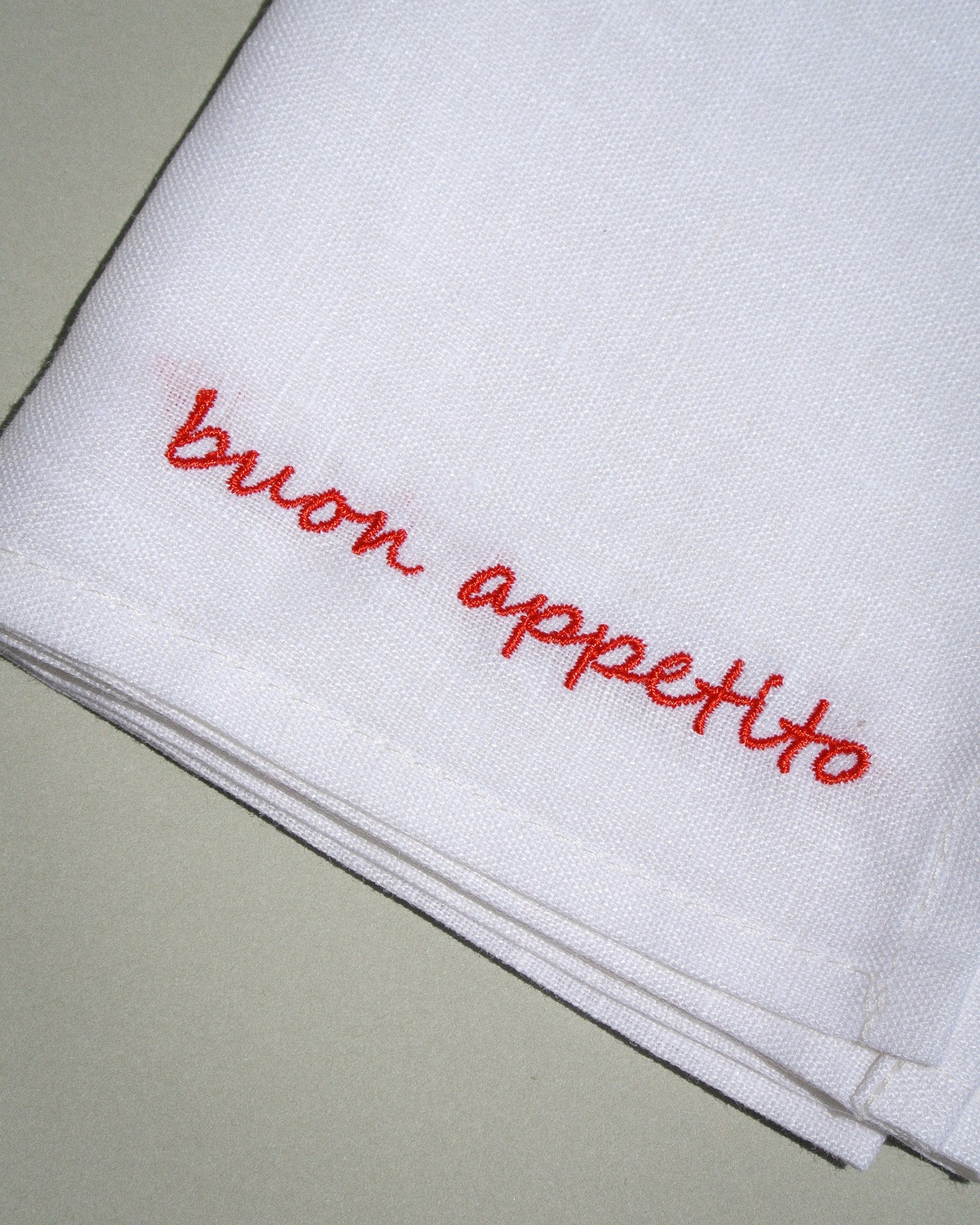 PRE ORDER: Nonna Says - Embroidered Linen Napkins Set of 4